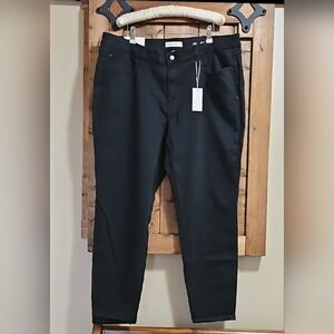 Warp +Weft JFK New York City Black Skinny Jeans Size 22